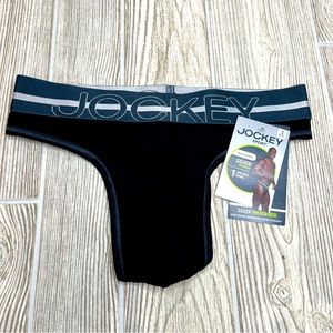 Men’s Jockey Sport Silver Microfiber Thong Athletic Gym Underwear Small